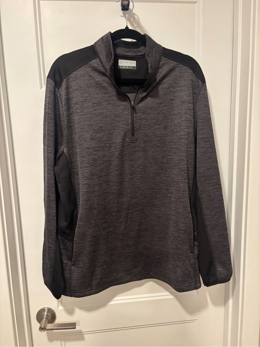 PGA Tour Men's Gray Quarter-Zip Performance Jacket